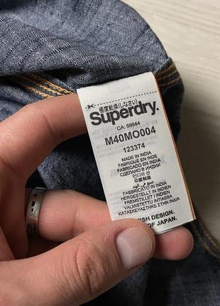 Мужская стильная рубашка superdry, размер m-l7 фото