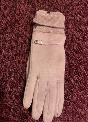 Рукавички теплі з високим манжетом