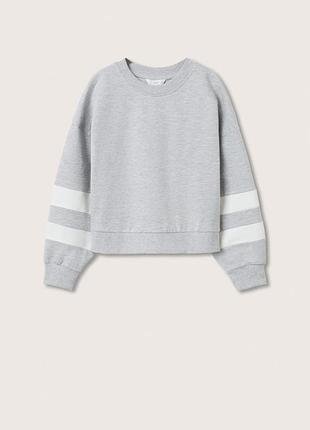 Толстовка с контрастными рукавами mango 3474