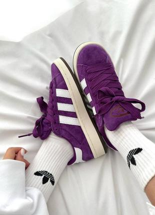 Женские кроссовки фиолетовые adidas campus “purple skate” premium7 фото