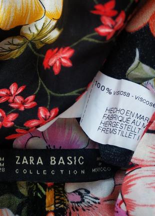 Стильная блуза zara с принтом красивых цветов2 фото