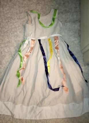 Платье сарафан веснянка, полотно, лен, этно костюм1 фото