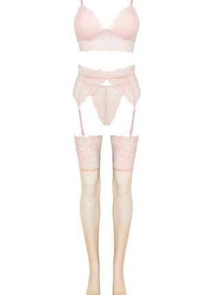 Livco corsetti flooranis комплект білизни з мережива з поясом і панчохами2 фото