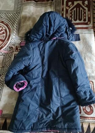 Пальто зимнее для девочки 128-1342 фото