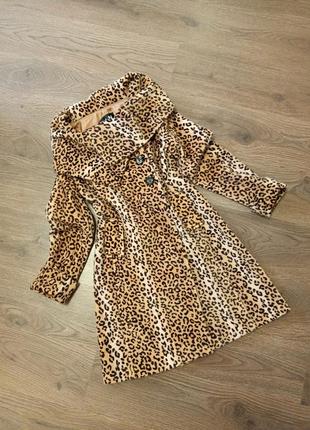 Пальто жіноче леопардове
