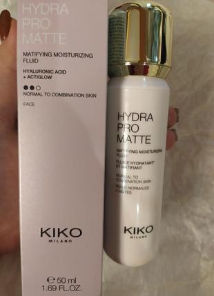 Kiko milano hydra pro matte матирующий и увлажняющий флюид с гилауроновой кислотой (база под макияж), 50 мл