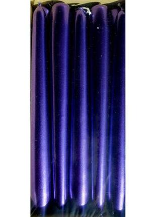 Свічка фіолетова h-19 см (у коробці 10 шт.)1 фото