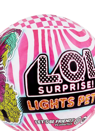 Лол вихованець l.o.l. surprise s6 w1 pets модні зачіски куля лол сюрприз lights pets