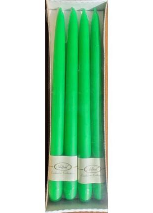 Свічка зелена h-29 см (у коробці 8 шт.)1 фото