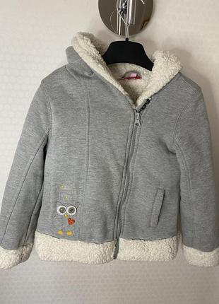 Трикотажна тепла куртка на флісі