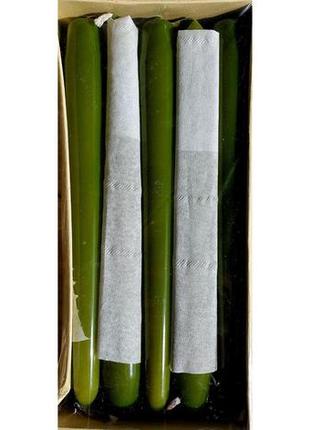 Свеча оливковая h-19 см (в коробке 10шт)1 фото
