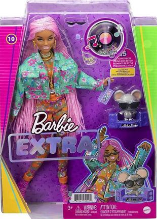 Кукла барби экстра с розовыми дредами с мышью barbie extra 102 фото