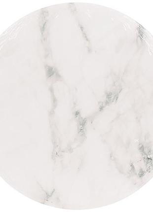 Підставка під гаряче керамічна "white marble" ø 16 см на корковій основі2 фото