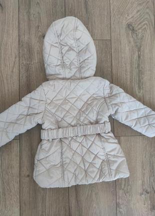 Демисезонная удлиненная куртка для девочки 1,5-2 года, m&amp;s8 фото