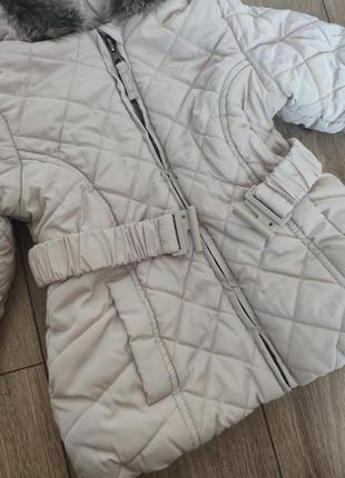 Демисезонная удлиненная куртка для девочки 1,5-2 года, m&amp;s3 фото