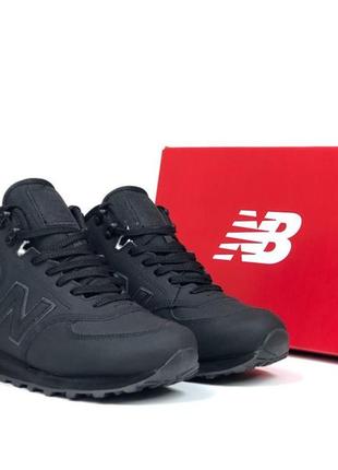 New balance 574 fur black grey з хутром чоловічі кросівки / мужские new balance 574 зимние с мехом кроссовки4 фото