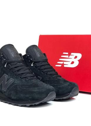 Зимові кросівки чоловічі new balance 574 хутро 41-46р зима 2024 шкіряні / кроссовки мужские! кожа и мех! топ качество!3 фото