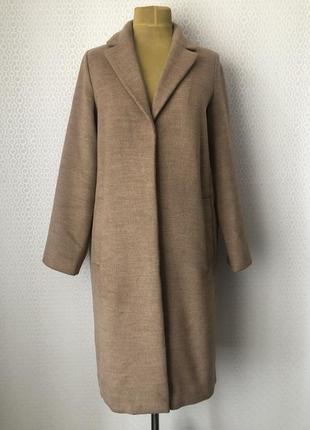 Стильное тонкое бежевое пальто от h&amp;m, размер 40, укр 44-46-481 фото