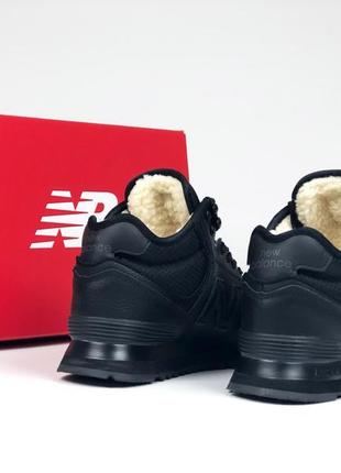 Женские зимние кроссовки new balance 574 black на меху / зима new balance 574 • зимові кросівки жіночі утеплені хутром5 фото