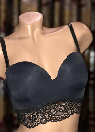 ⭐️ сексуальный бюстгальтер балконет с кружевной отделкой •75/80с ⭐️
