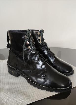 Christian dior, женские кожаные ботинки.