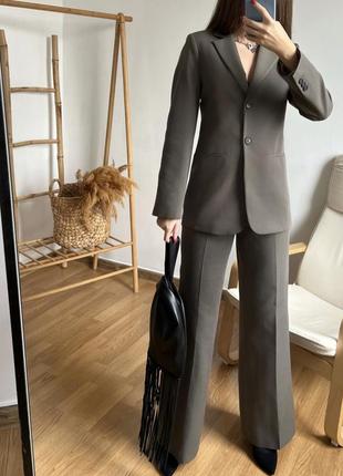 Zara шерсть, костюм, шерсть, брюки пиджак лимитированная коллекция4 фото