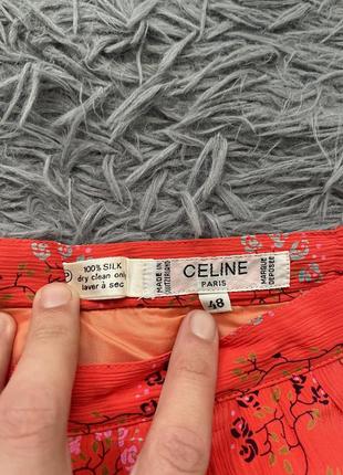 Celine 100% шовк рідкісний архівний костюм блузка сорочка + спідниця від преміум бренду5 фото
