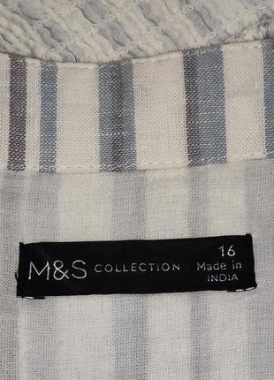 Лёгкое полосатое платье лён/коттон от m&s6 фото