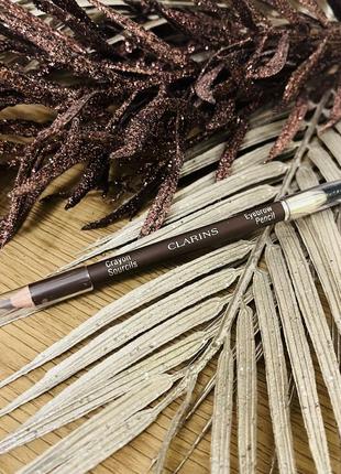 Оригінал clarins crayon sourcils олівець для брів 02 light brown2 фото
