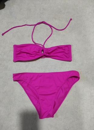 Купальник яркий розовый бикини