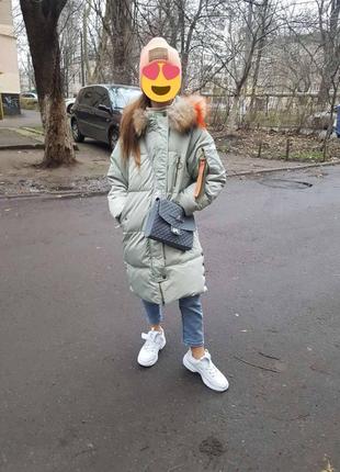 Продам зимове пальто для дівчинки з натуральним хутром1 фото