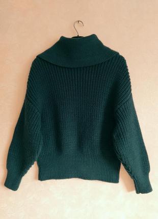 Трендовый тёплый свитер h&m светр джемпер поло6 фото