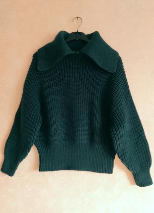 Трендовый тёплый свитер h&m светр джемпер поло3 фото