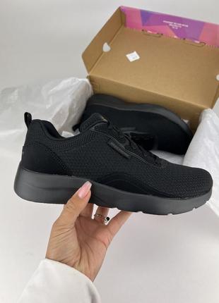 Кросівки skechers dynamight 2.0 150160 bbk black, оригінальні кросівки скейчерс чорні жіночі