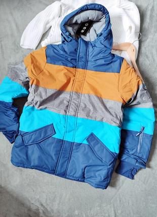 Зимняя термо курточка из мембраны лыжная куртка на подростка 158 164 168 170 см