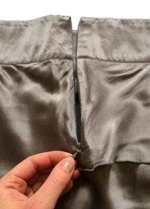 Cyrillus оригинал, шелковая юбка с воланами, шелковая юбка франция9 фото