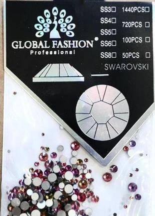 Камені сваровські мікс (рожево-фіолетові) 1440 шт global fashion