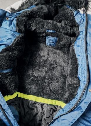 Зимова термо курточка на меху з мембрани  на хутрі для хлопців підліткі 152 170 1723 фото
