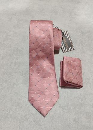 Комплект краватки та хустка шовк