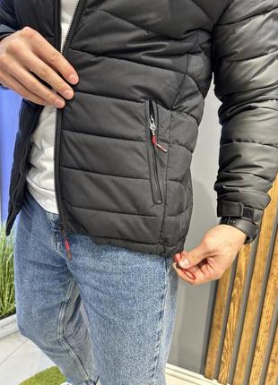 Чоловіча куртка puma чорна зимова / осіння демісезонна6 фото