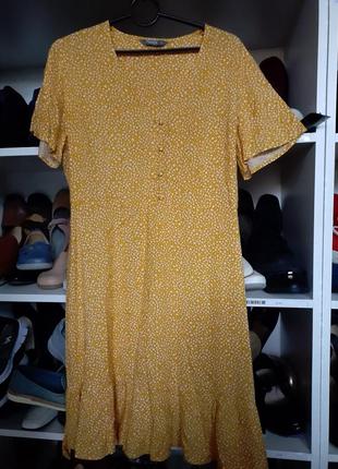 Платье горчичное nutmeg р.12 46-48 вискоза5 фото