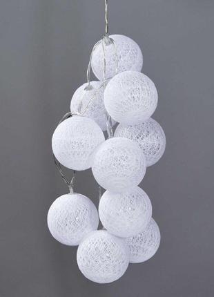 Уцінка! світлодіодна гірлянда з текстильними кульками butlers les belles, 10 шт.2 фото