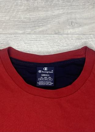 Champion футболка s размер красная с принтом оригинал спиной5 фото