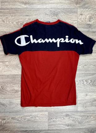 Champion футболка s размер красная с принтом оригинал спиной1 фото