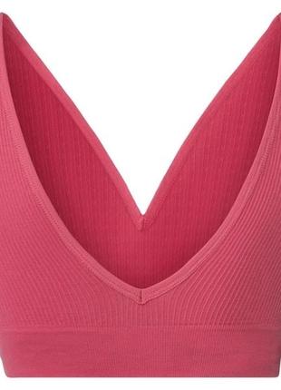 Розовый спортивный топ для фитнеса йоги3 фото