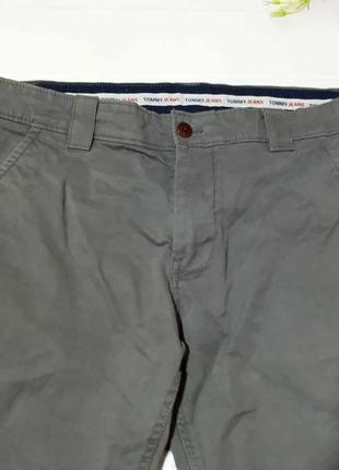 Штани чоловічі сірі брюки бавовняні котонові слім tommy3 фото