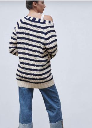 Актуальний кардиган светр в смужку zara3 фото