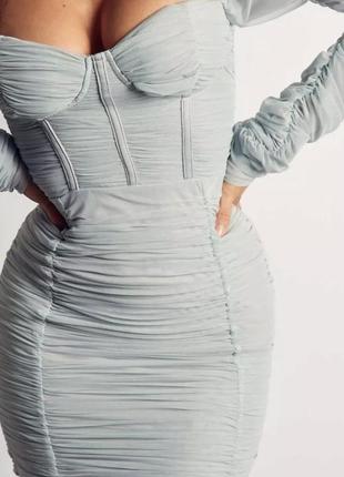 Эксклюзивное платье misspap с корсетом шифоновое3 фото