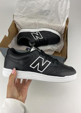 Кросівки new balance bb480 bb480lbt black, оригінальні кросівки нью беланс чорні чоловічі шкіра