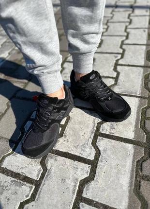 New balance 2002r black winter fur4 фото